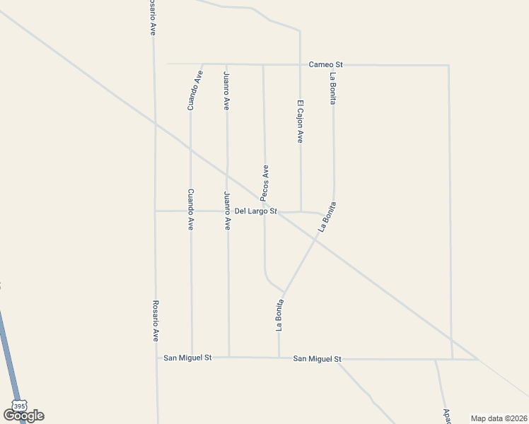 map of restaurants, bars, coffee shops, grocery stores, and more near Del Largo Street in Boron