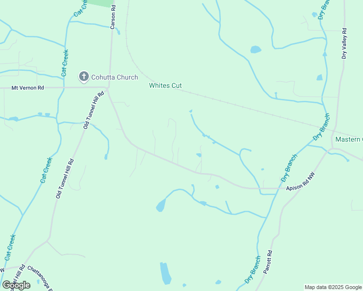 map of restaurants, bars, coffee shops, grocery stores, and more near 5700 Apison Road in Cohutta