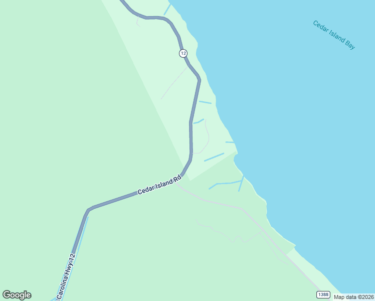 map of restaurants, bars, coffee shops, grocery stores, and more near 2222 Cedar Island Road in Carteret
