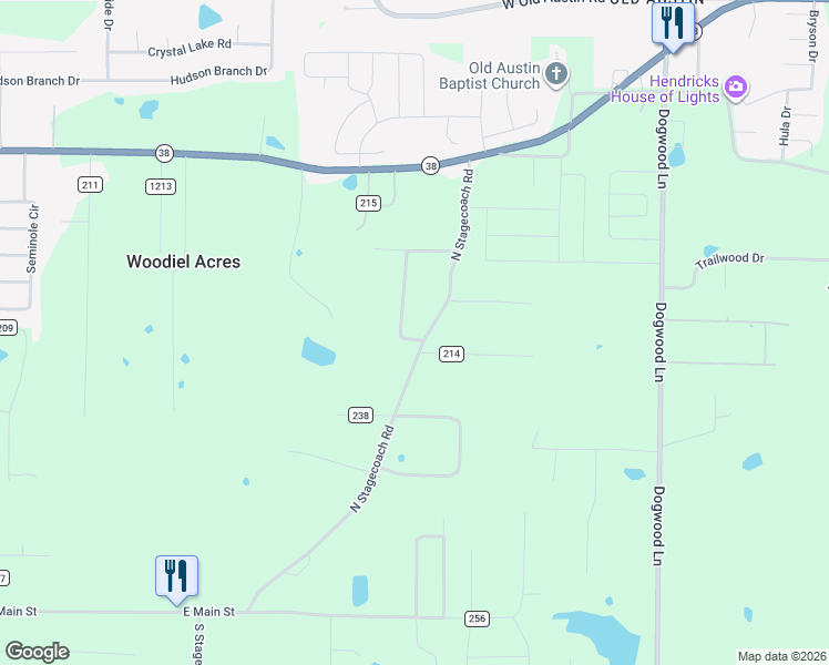 map of restaurants, bars, coffee shops, grocery stores, and more near 644 North Stagecoach Road in Cabot