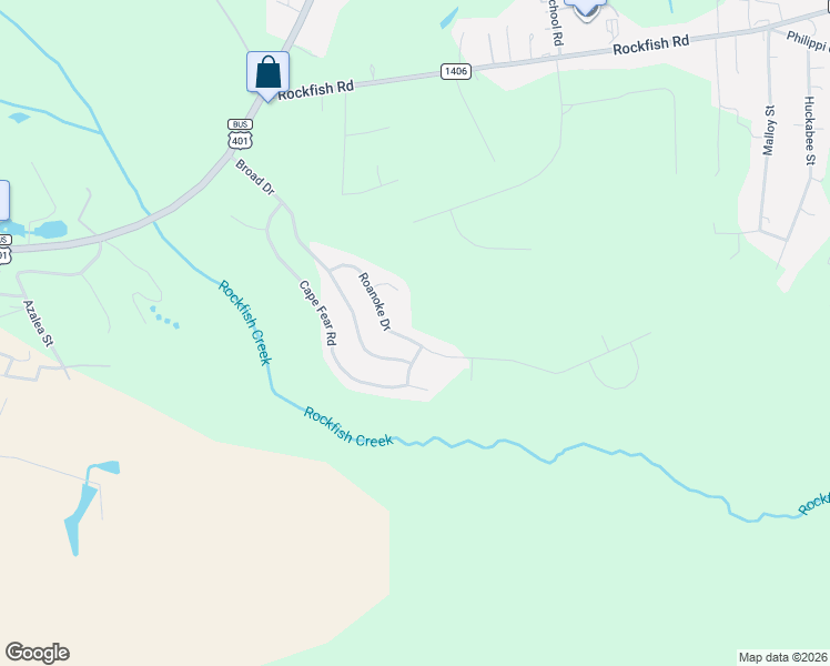 map of restaurants, bars, coffee shops, grocery stores, and more near 161 Lumber Street in Raeford