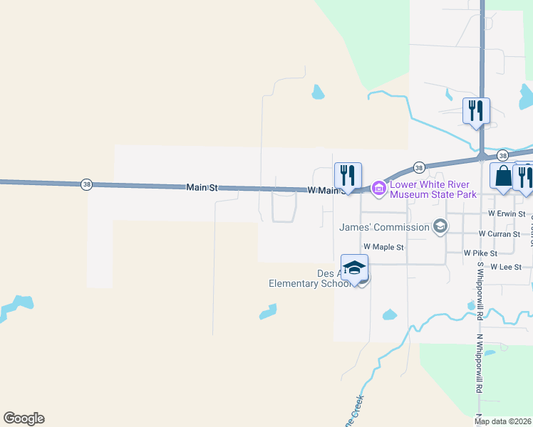map of restaurants, bars, coffee shops, grocery stores, and more near 203 Minna Lea in Des Arc