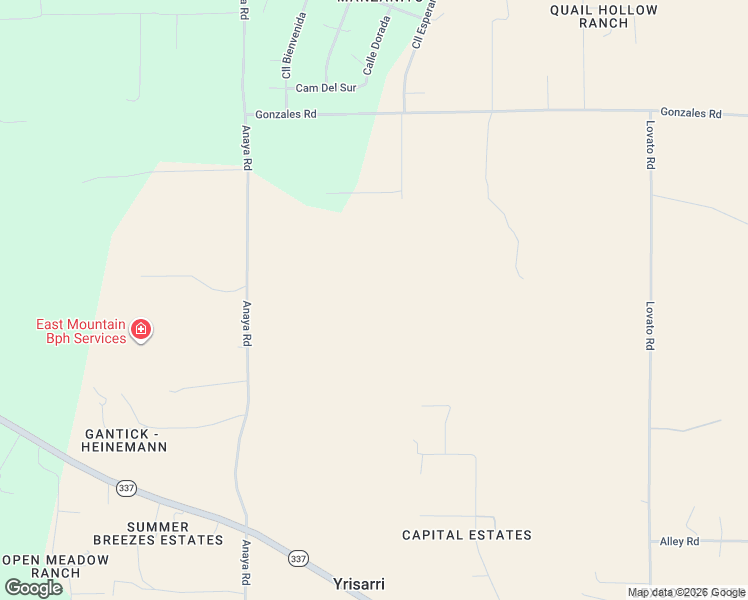 map of restaurants, bars, coffee shops, grocery stores, and more near 94 Anaya Road in Tijeras