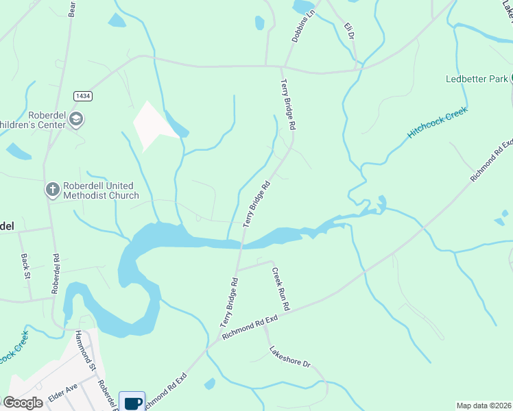 map of restaurants, bars, coffee shops, grocery stores, and more near 207 Terry Bridge Road in Rockingham