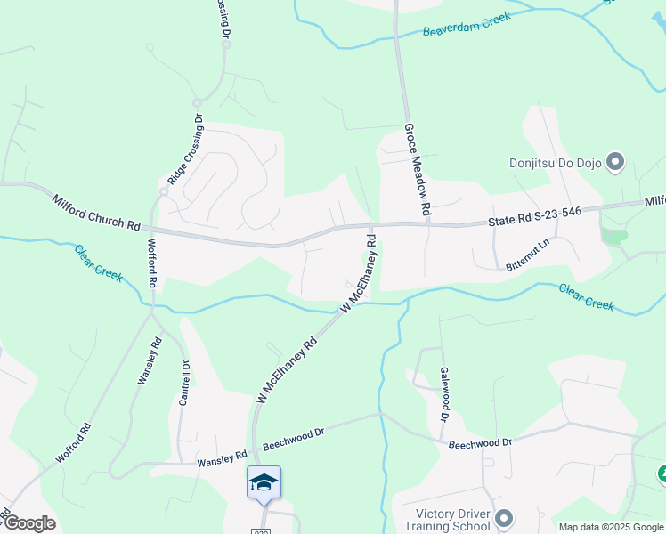 map of restaurants, bars, coffee shops, grocery stores, and more near 3 Milford Church Road in Taylors