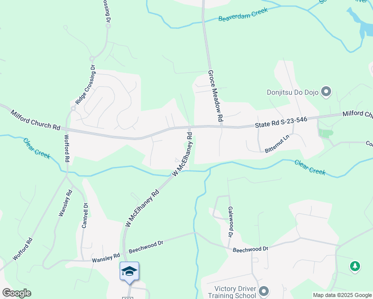 map of restaurants, bars, coffee shops, grocery stores, and more near 537 West McElhaney Road in Taylors