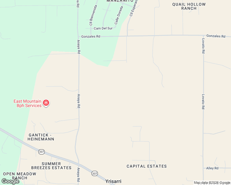 map of restaurants, bars, coffee shops, grocery stores, and more near 94 Anaya Road in Tijeras