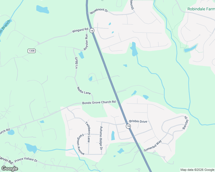map of restaurants, bars, coffee shops, grocery stores, and more near 2102 North Carolina 16 in Marvin