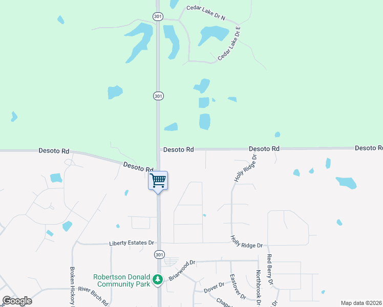 map of restaurants, bars, coffee shops, grocery stores, and more near 5793-5929 Desoto Road in Horn Lake