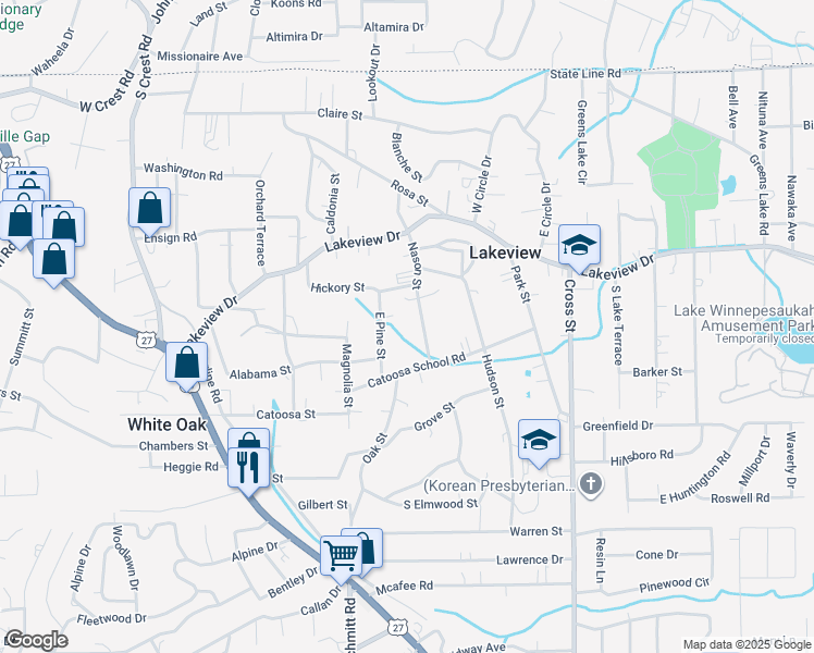 map of restaurants, bars, coffee shops, grocery stores, and more near 87 Nason Street in Rossville