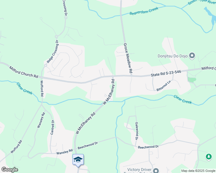 map of restaurants, bars, coffee shops, grocery stores, and more near 537 West McElhaney Road in Taylors