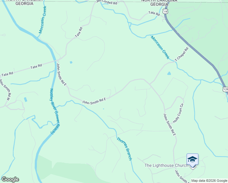 map of restaurants, bars, coffee shops, grocery stores, and more near 6905 Ellen Drive in Blairsville