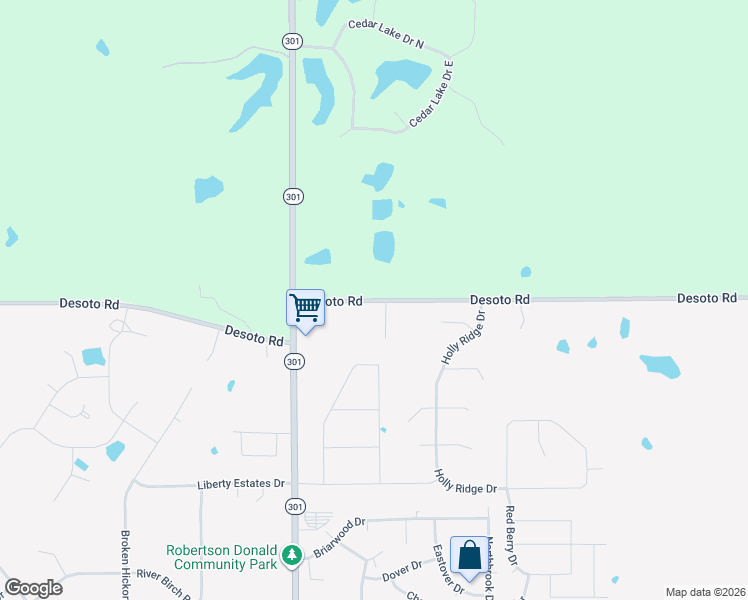 map of restaurants, bars, coffee shops, grocery stores, and more near 5793 Desoto Road in Horn Lake