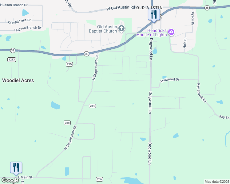 map of restaurants, bars, coffee shops, grocery stores, and more near 161 Charles Drive in Cabot