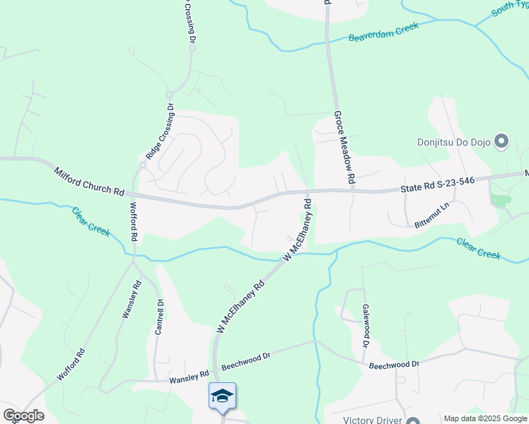 map of restaurants, bars, coffee shops, grocery stores, and more near 3 Milford Church Road in Taylors