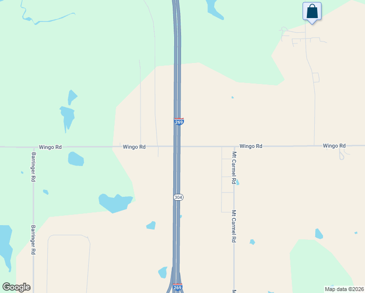 map of restaurants, bars, coffee shops, grocery stores, and more near Wingo Road in Marshall County
