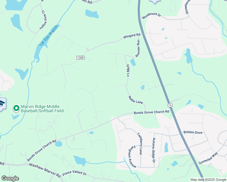 map of restaurants, bars, coffee shops, grocery stores, and more near 8926 Nellie Lane in Waxhaw