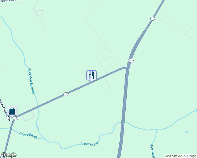 map of restaurants, bars, coffee shops, grocery stores, and more near 315 North Carolina 11 in Kenansville