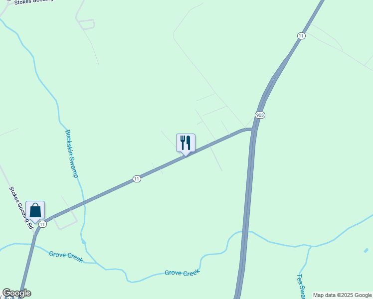 map of restaurants, bars, coffee shops, grocery stores, and more near 315 North Carolina 11 in Kenansville
