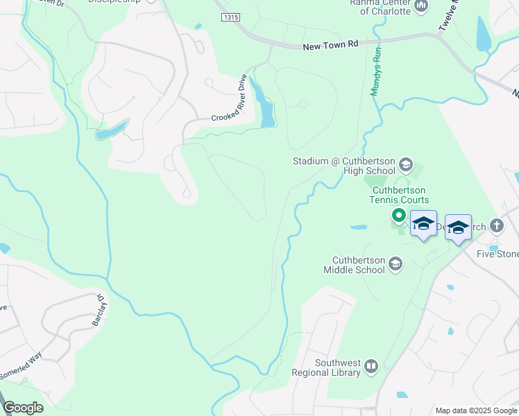 map of restaurants, bars, coffee shops, grocery stores, and more near 7210 Yellowhorn Trail in Waxhaw