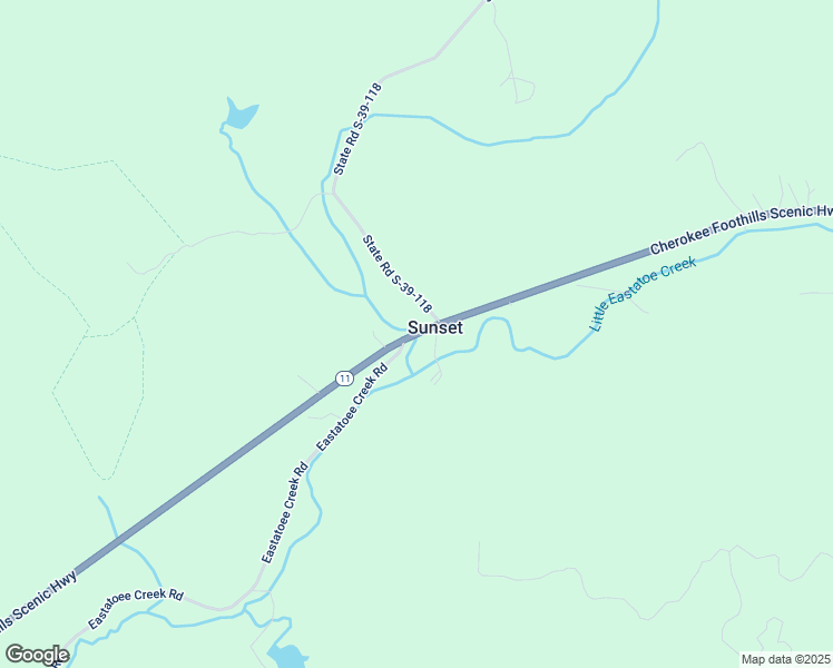 map of restaurants, bars, coffee shops, grocery stores, and more near 7145 Cherokee Foothills Scenic Highway in Sunset