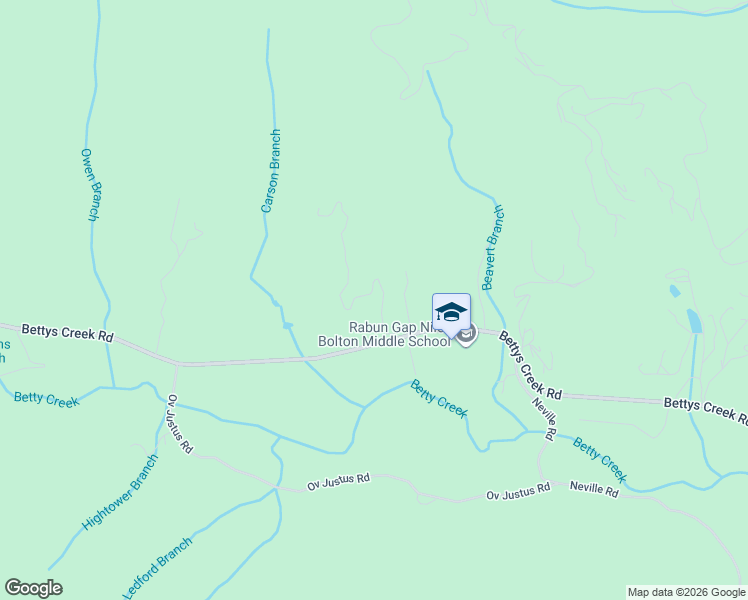 map of restaurants, bars, coffee shops, grocery stores, and more near 1624 Bettys Creek Road in Rabun Gap