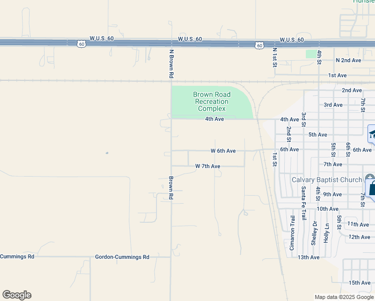map of restaurants, bars, coffee shops, grocery stores, and more near 705 W 6th Ave in Canyon