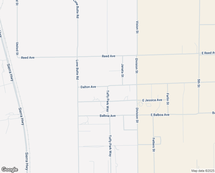 map of restaurants, bars, coffee shops, grocery stores, and more near Dalton Avenue in Mojave