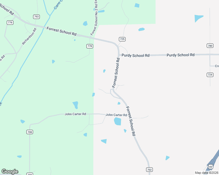 map of restaurants, bars, coffee shops, grocery stores, and more near 169 Forest School Road in Corinth