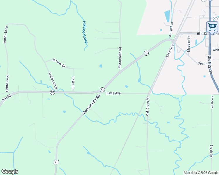 map of restaurants, bars, coffee shops, grocery stores, and more near 25434 7th Street in Ardmore