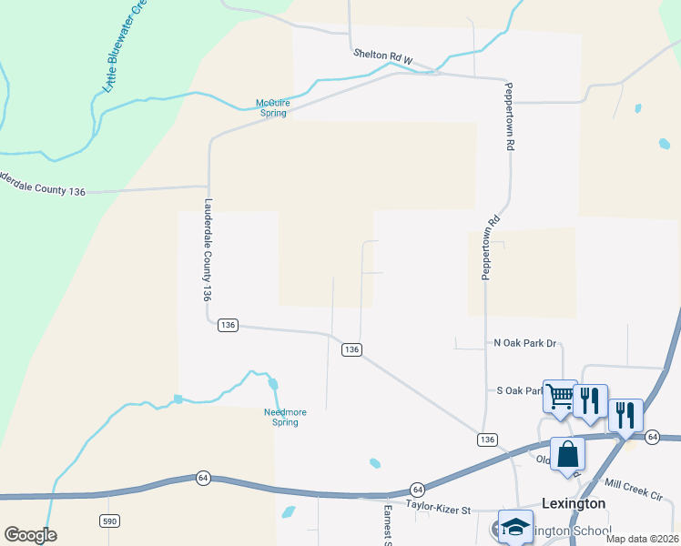 map of restaurants, bars, coffee shops, grocery stores, and more near 165 Hanson Street in Lexington