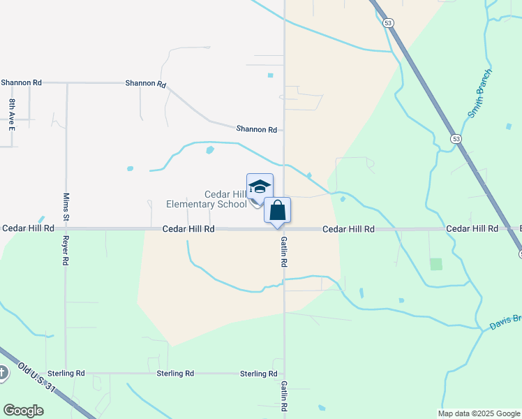 map of restaurants, bars, coffee shops, grocery stores, and more near 27905 Cedar Hill Road in Ardmore
