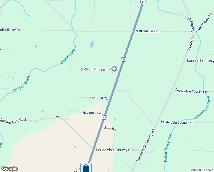 map of restaurants, bars, coffee shops, grocery stores, and more near 9225 U.S. 43 in Killen
