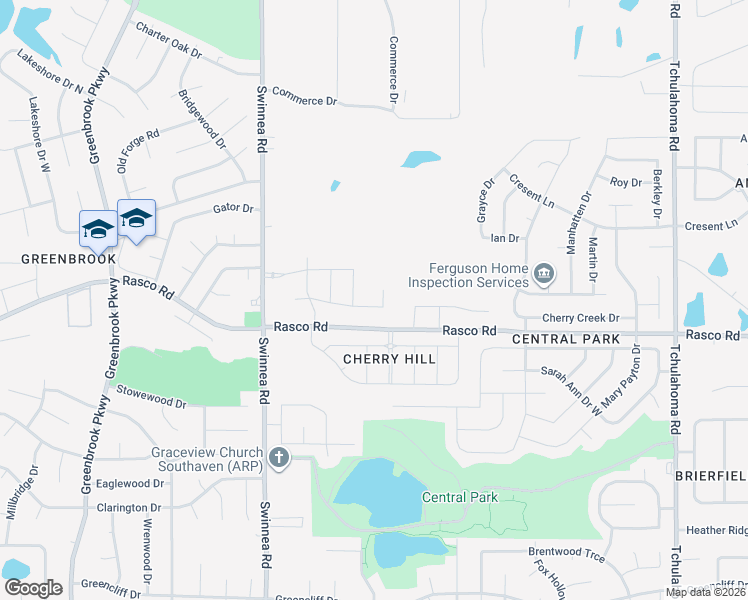 map of restaurants, bars, coffee shops, grocery stores, and more near 1044 Rasco Road in Southaven