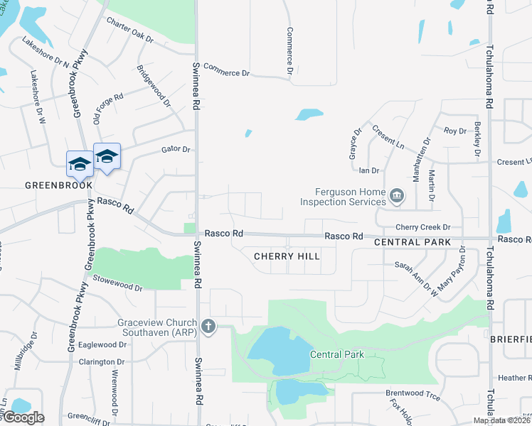 map of restaurants, bars, coffee shops, grocery stores, and more near 8130 Swinnea Road in Southaven