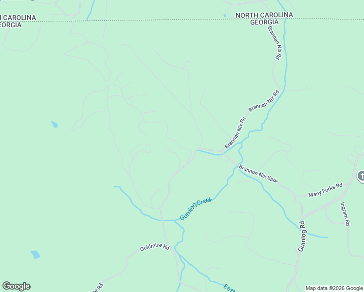 map of restaurants, bars, coffee shops, grocery stores, and more near 77 Franklin Place in Young Harris