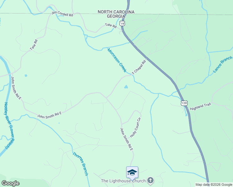 map of restaurants, bars, coffee shops, grocery stores, and more near 7024 T Chapel Road in Blairsville