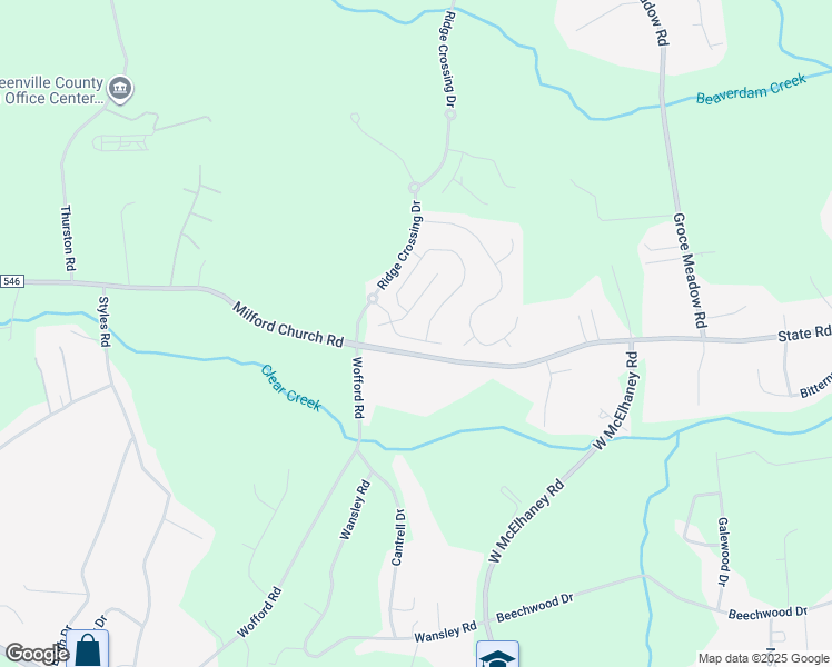 map of restaurants, bars, coffee shops, grocery stores, and more near 123 Cherrybark Lane in Taylors