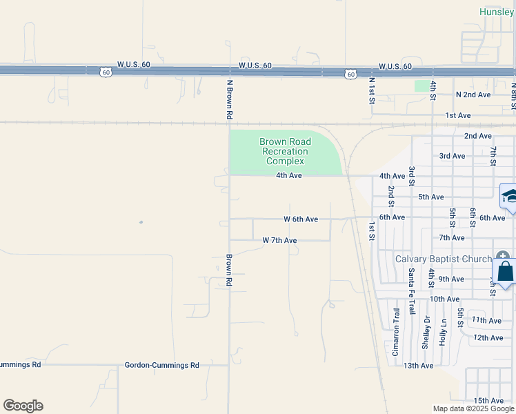 map of restaurants, bars, coffee shops, grocery stores, and more near 705 West 6th Avenue in Canyon