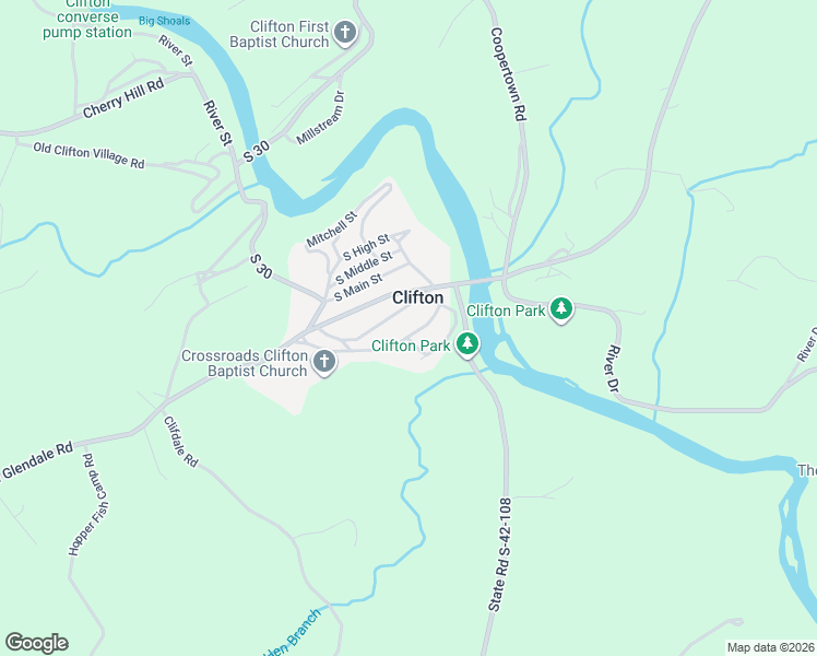map of restaurants, bars, coffee shops, grocery stores, and more near 251 Cedar Street in Spartanburg