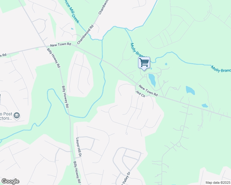 map of restaurants, bars, coffee shops, grocery stores, and more near 1222 Brionne Court in Waxhaw