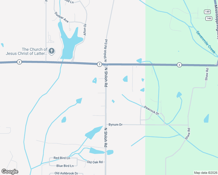 map of restaurants, bars, coffee shops, grocery stores, and more near 6566 North Shiloh Road in Corinth