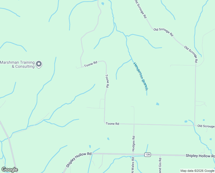 map of restaurants, bars, coffee shops, grocery stores, and more near 22462 Toone Road in Elkmont