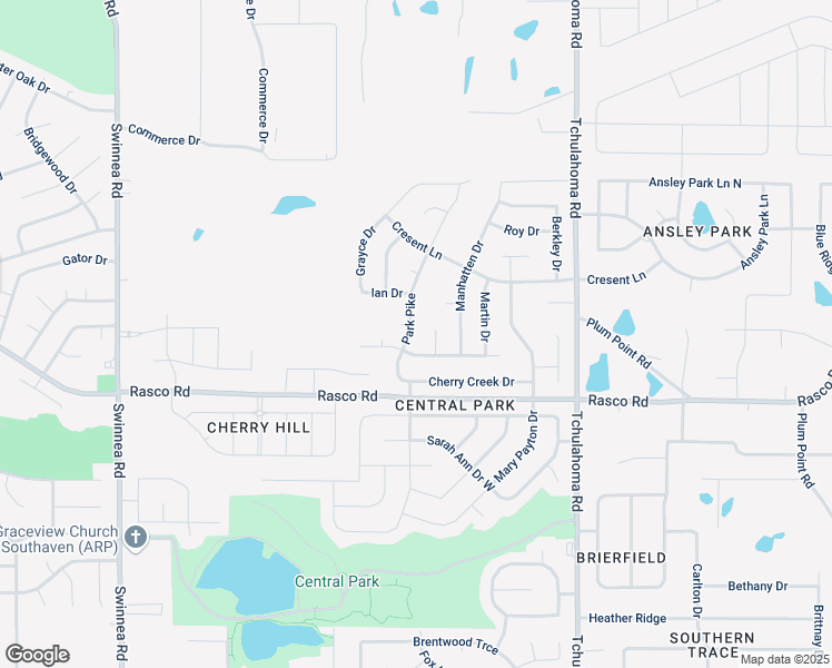 map of restaurants, bars, coffee shops, grocery stores, and more near 8140 Park Pike in Southaven
