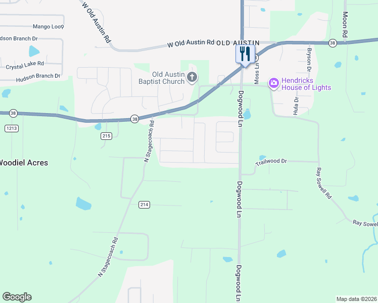 map of restaurants, bars, coffee shops, grocery stores, and more near 181 Charles Drive in Cabot