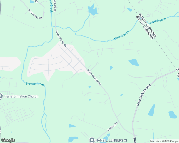 map of restaurants, bars, coffee shops, grocery stores, and more near 9187 State Road S-29-92 in Fort Mill