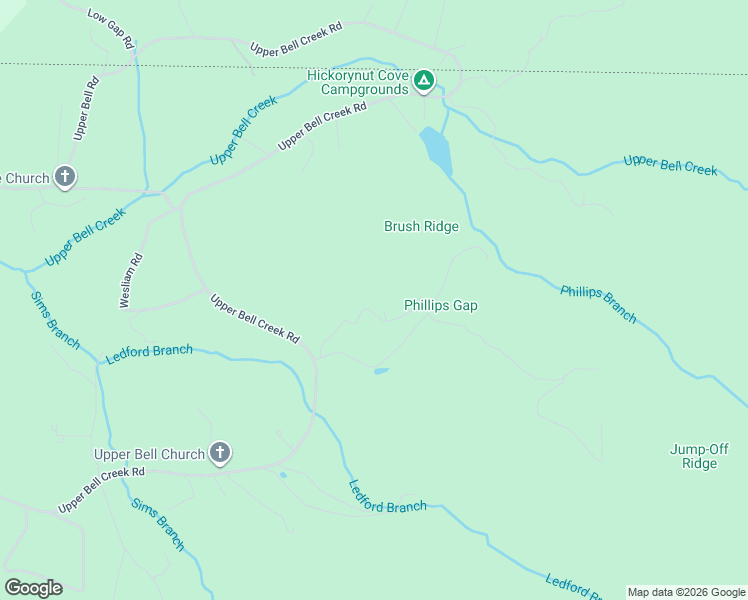 map of restaurants, bars, coffee shops, grocery stores, and more near 2531 Hunter Road in Hiawassee