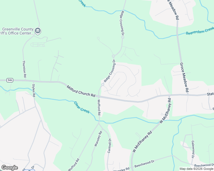 map of restaurants, bars, coffee shops, grocery stores, and more near 42 Mossycup Road in Taylors