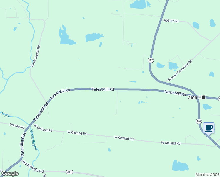 map of restaurants, bars, coffee shops, grocery stores, and more near 4700 Tates Mill Road in Cabot