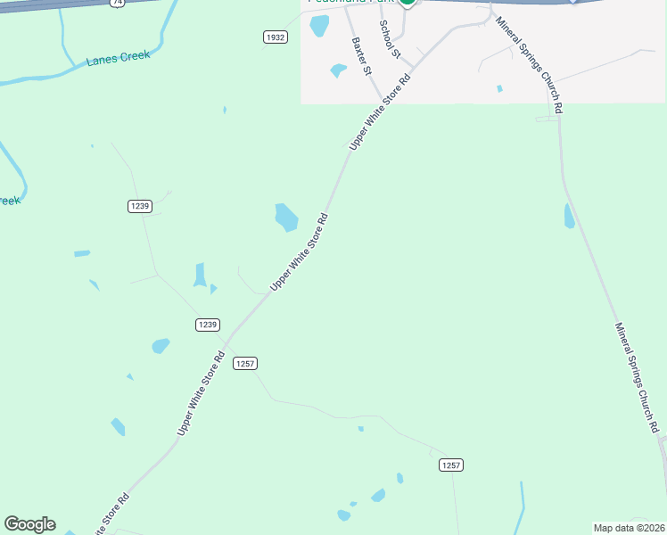 map of restaurants, bars, coffee shops, grocery stores, and more near 843 Upper White Store Road in Peachland